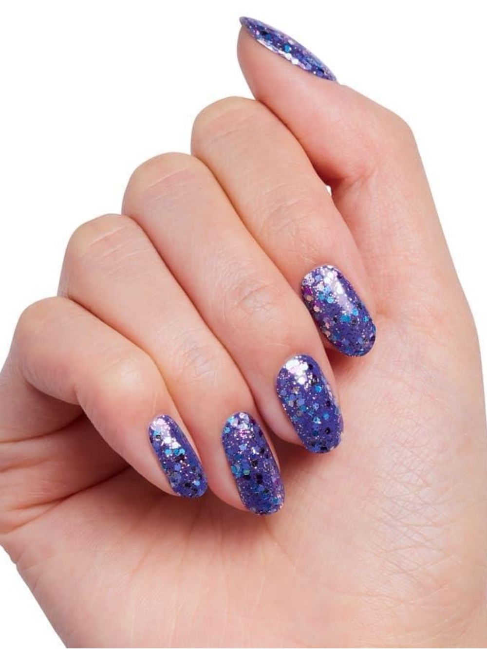 Color Street Mardi Gras 100% Pure Nail Polish *RETIRED* Purple Chunky Glitter